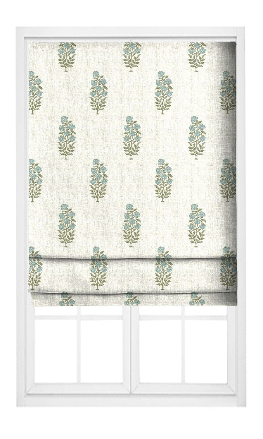 Blue flowers Floral Reverie fabric detail