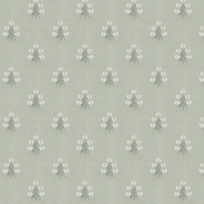 Sage gentle bloom fabric detail