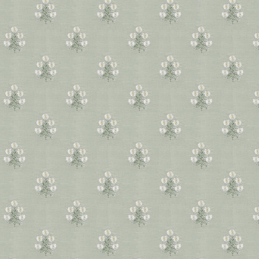 Sage gentle bloom fabric detail