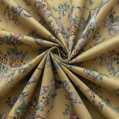Golden prowl fabric pattern close-up