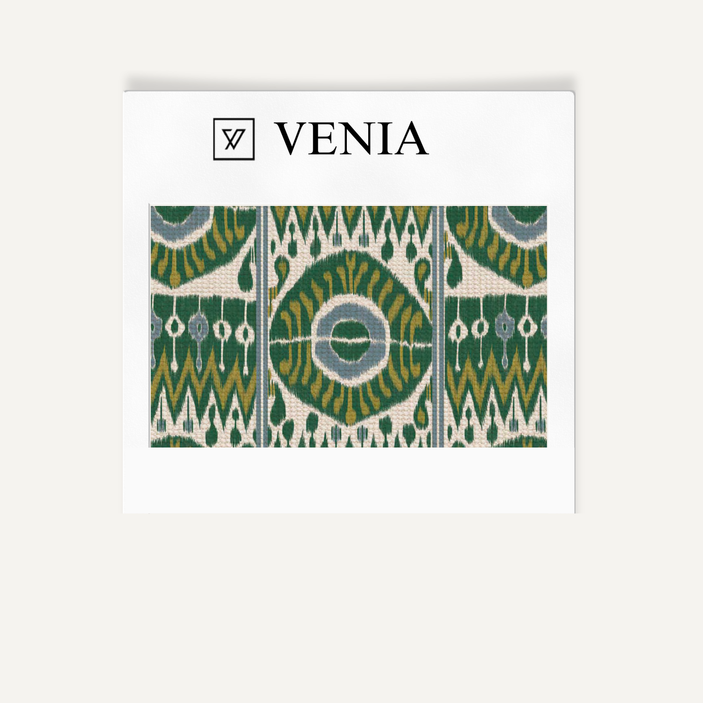 Emerald grand medallion upholstery fabric swatch by Venia Home