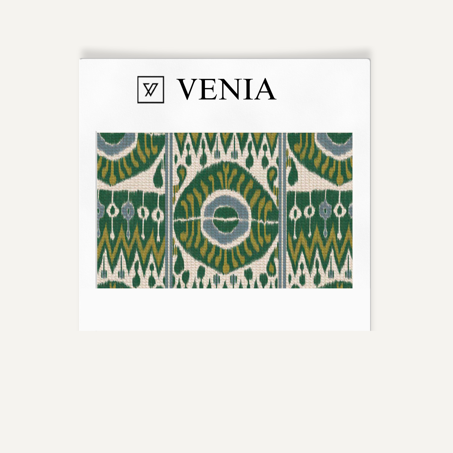 Emerald grand medallion upholstery fabric swatch by Venia Home