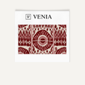 Maroon grand medallion upholstery fabric swatch by Venia Home