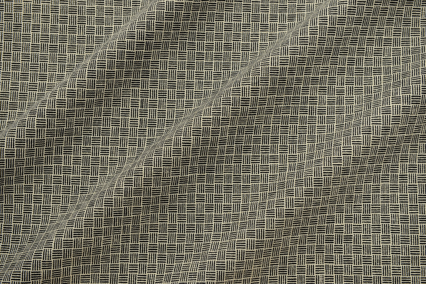 Gridlock slate black and white fabric styled detail
