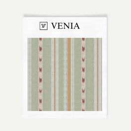 Heirloom Stripe Fabric - Mint Green