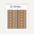 Yellow heirloom stripe upholstery fabric swatch by Venia Home