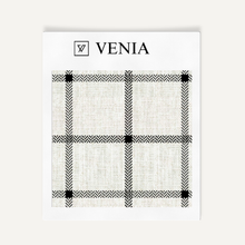 Heritage Check Fabric - Ivory with Black detail