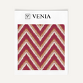 Crimson heritage chevron upholstery fabric swatch by Venia Home