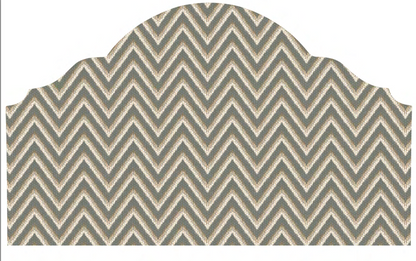 Close-up detail of sage green heritage chevron fabric