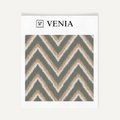 Sage green heritage chevron upholstery fabric swatch by Venia Home