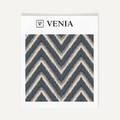 Steel grey heritage chevron upholstery fabric swatch by Venia Home