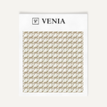 Ivory and beige heritage houndstooth upholstery fabric swatch by Venia Home