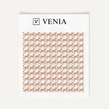 Heritage Houndstooth Fabric - Ivory with Blush Pink