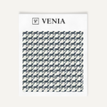 Ivory and navy heritage houndstooth upholstery fabric swatch by Venia Home