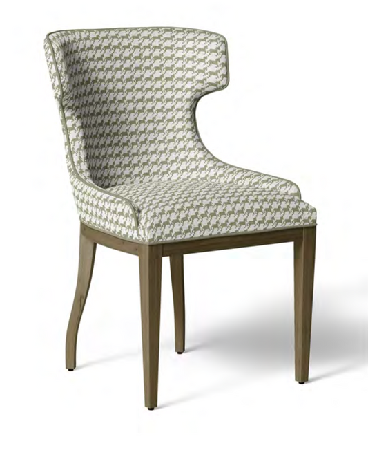 Close-up detail of ivory and olive heritage houndstooth fabric