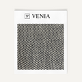 Herringbone black and white upholstery fabric swatch by Venia Home