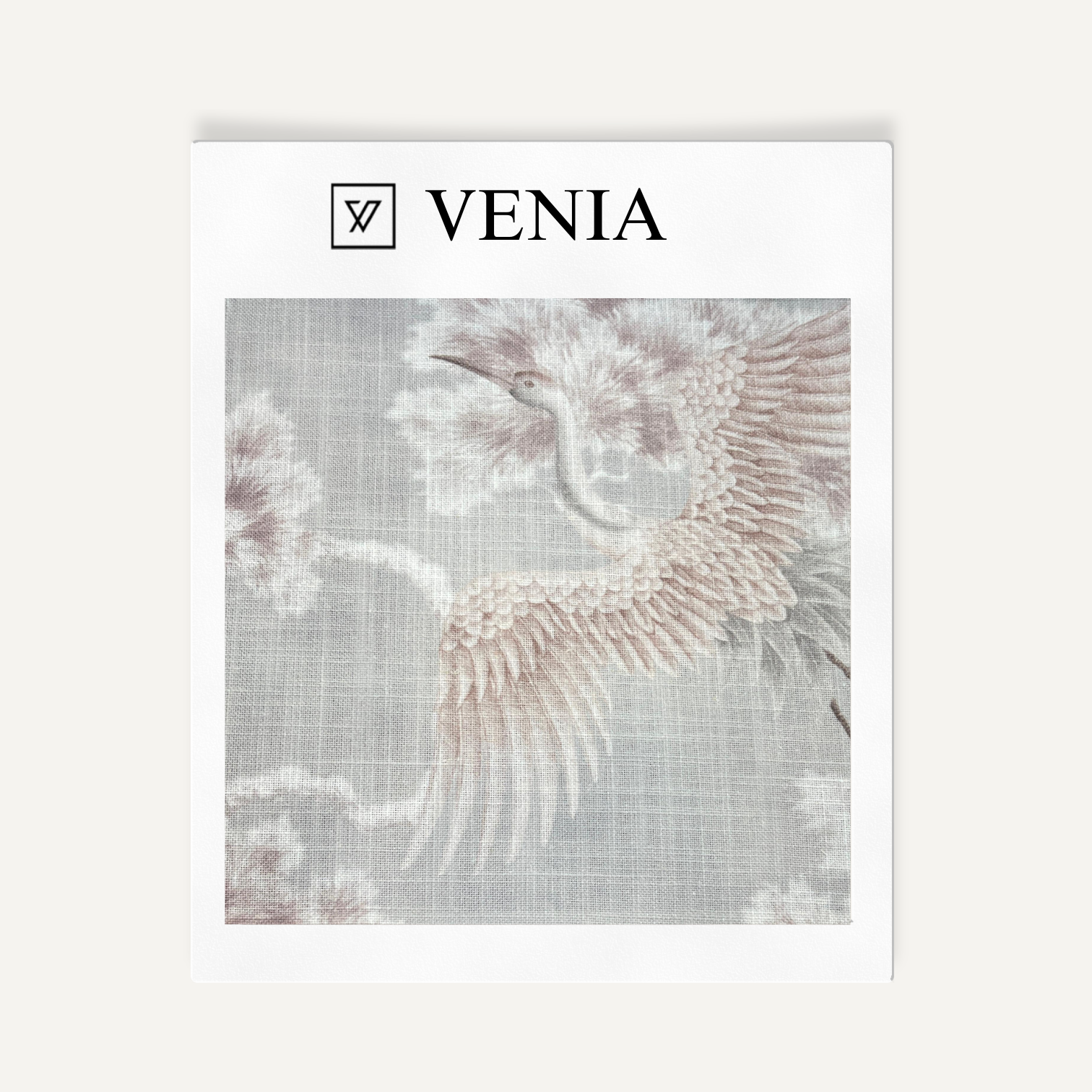 Blush Hishō Japanese Shibui upholstery fabric swatch by Venia Home