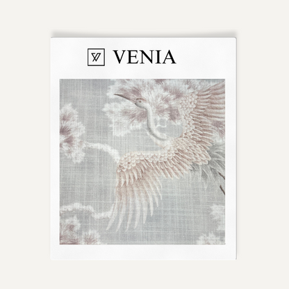 Blush Hishō Japanese Shibui upholstery fabric swatch by Venia Home