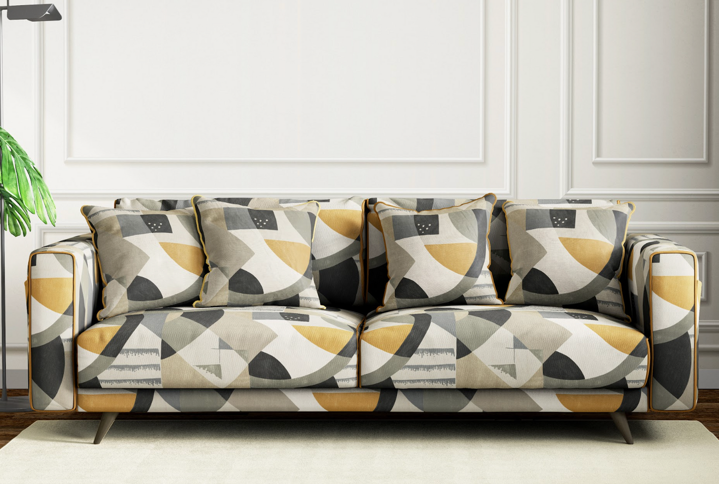 Abstract Arc Graphite – styled interior | Venia Home