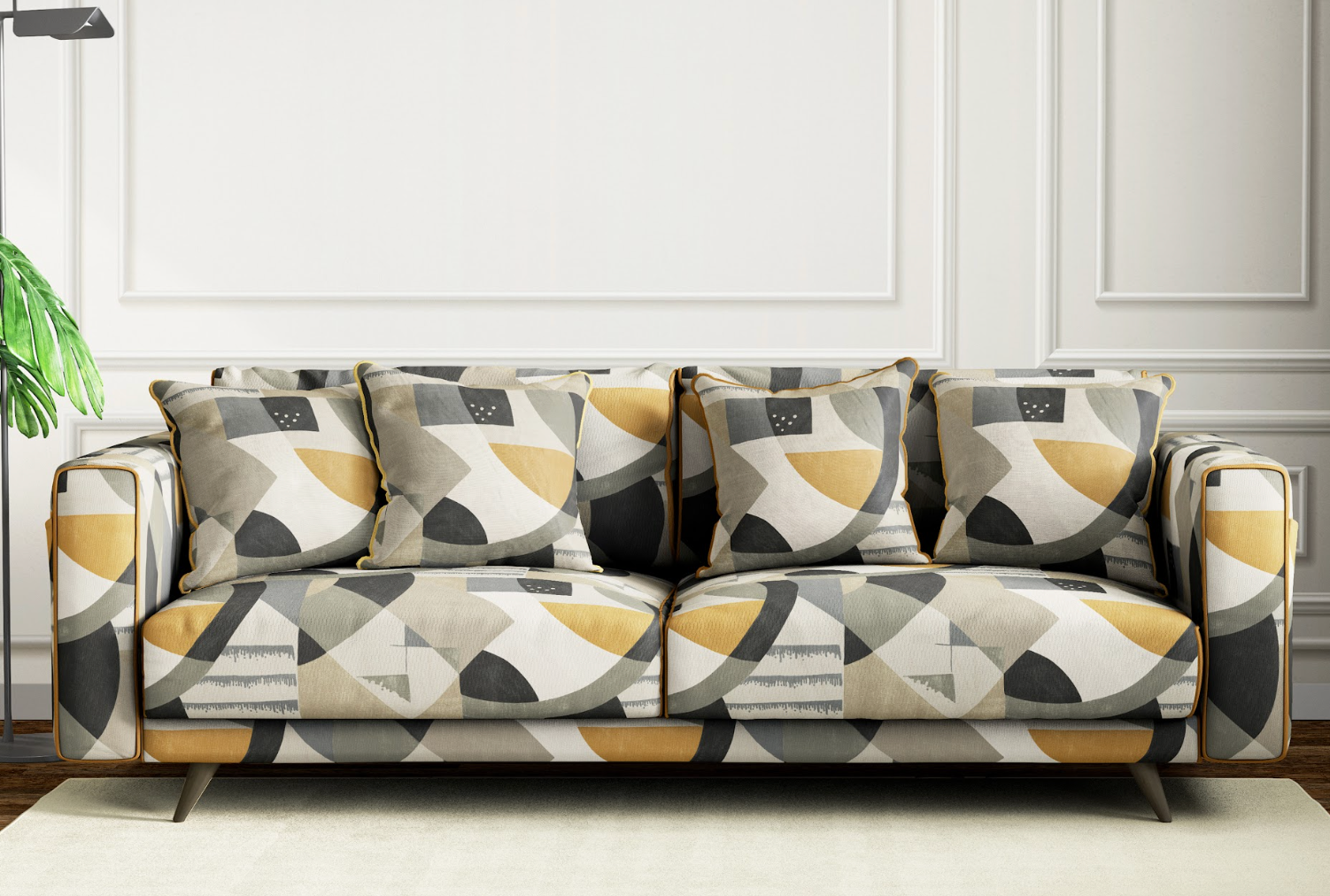 Abstract Arc Graphite – styled interior | Venia Home