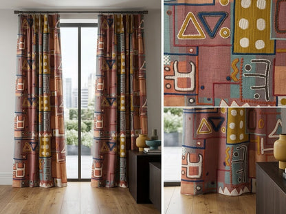 Carnival Block Fabric – styled interior | Venia Home