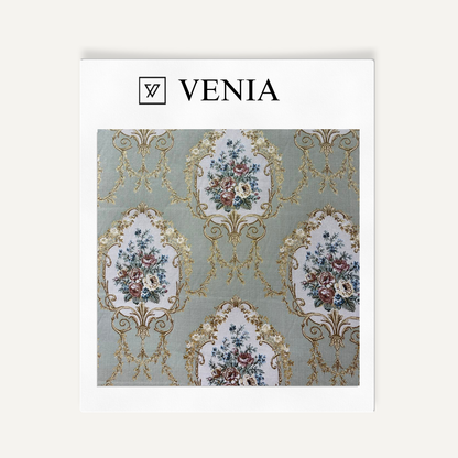 Chantilly Fabric Sage – delicate printed curtain and upholstery fabric | Venia Home