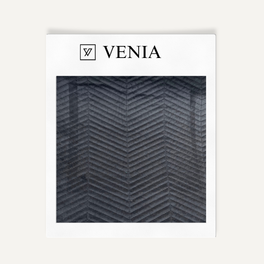 Chevron Quilted Velvet Black