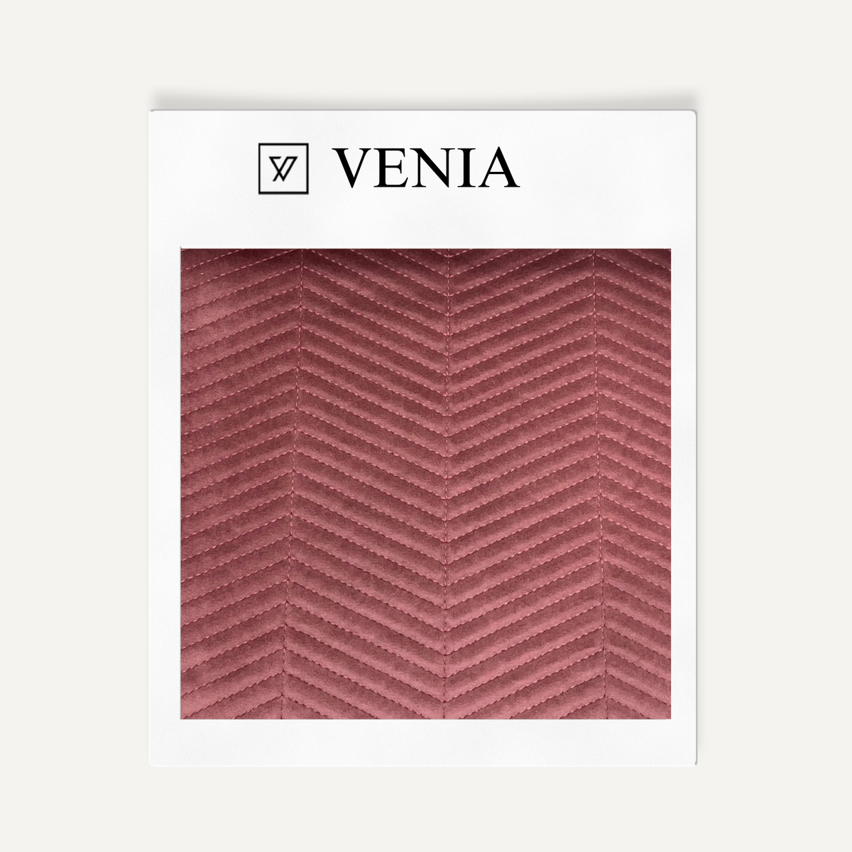 Chevron Quilted Velvet Dusty Rose – premium quilted velvet upholstery fabric | Venia Home