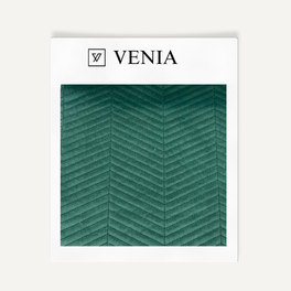 Chevron Quilted Velvet Emerald Green