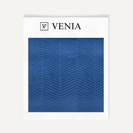 Chevron Quilted Velvet Navy