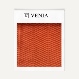 Chevron Quilted Velvet Rust