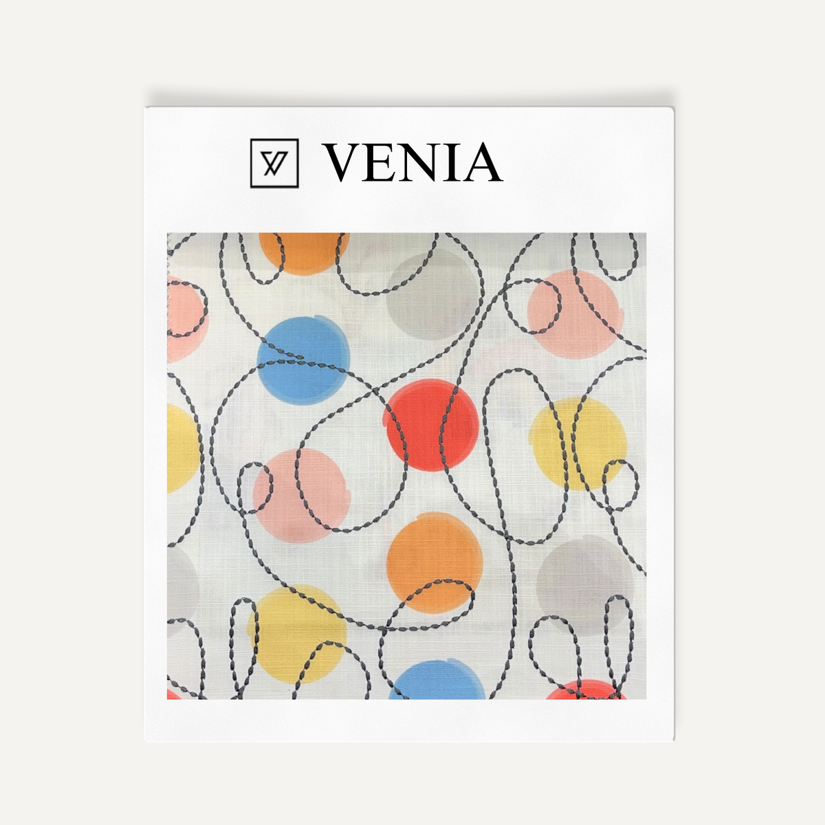 Confetti Loop Fabric – playful printed curtain and upholstery fabric | Venia Home