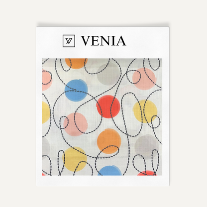 Confetti Loop Fabric – playful printed curtain and upholstery fabric | Venia Home