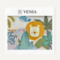 Cub Kingdom Fabric – illustrated printed curtain fabric for children's rooms | Venia Home