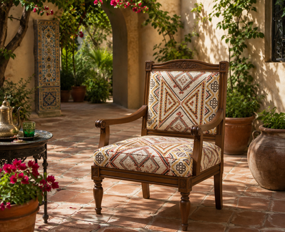 Diamond Lattice Fabric Stone – room setting | Venia Home