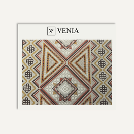 Diamond Lattice Fabric - Stone