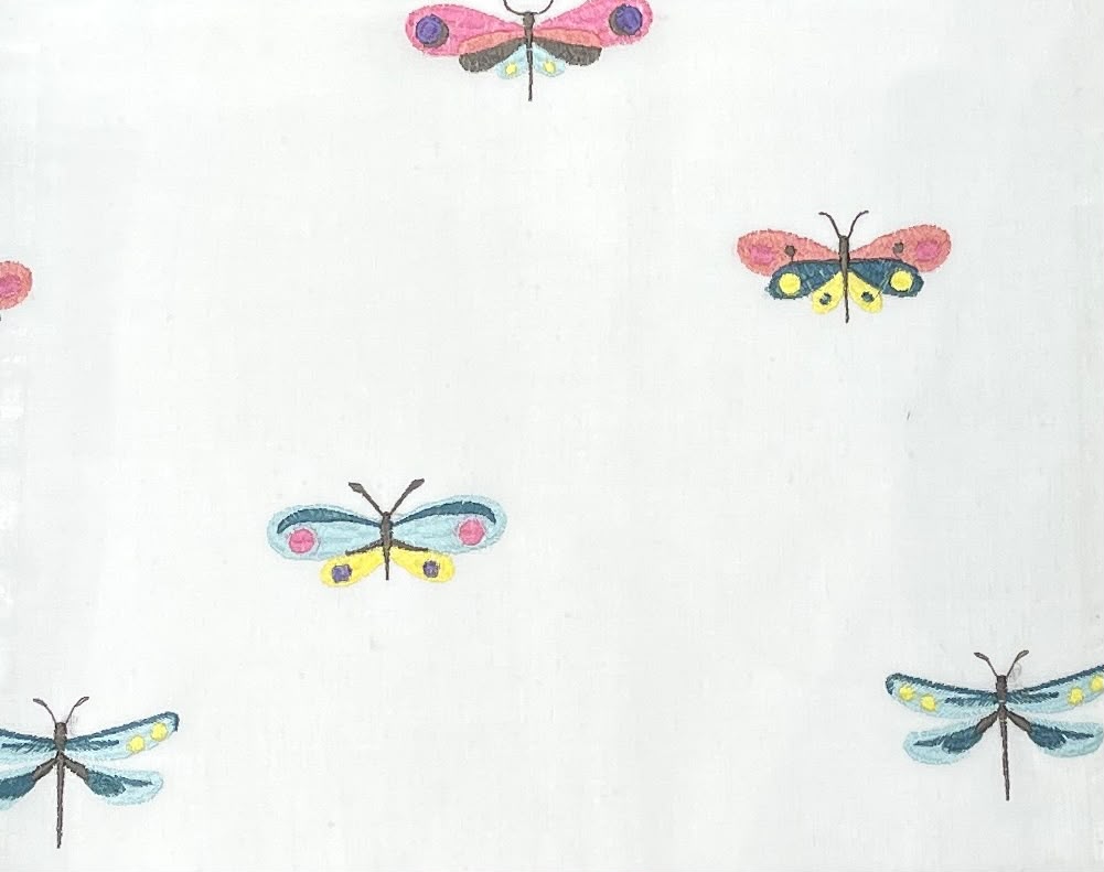 Dragonfly Garden Sheer Fabric Joy – room setting | Venia Home