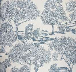 Garden Toile Wallpaper - Indigo