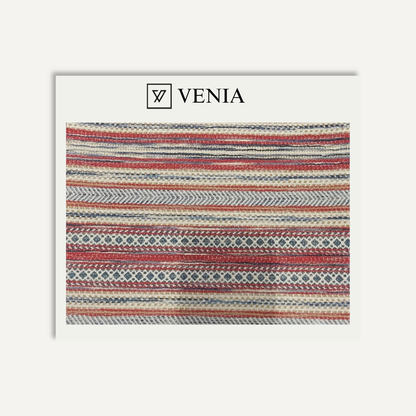 Heritage Stripe Fabric Brick – classic striped curtain and upholstery fabric | Venia Home