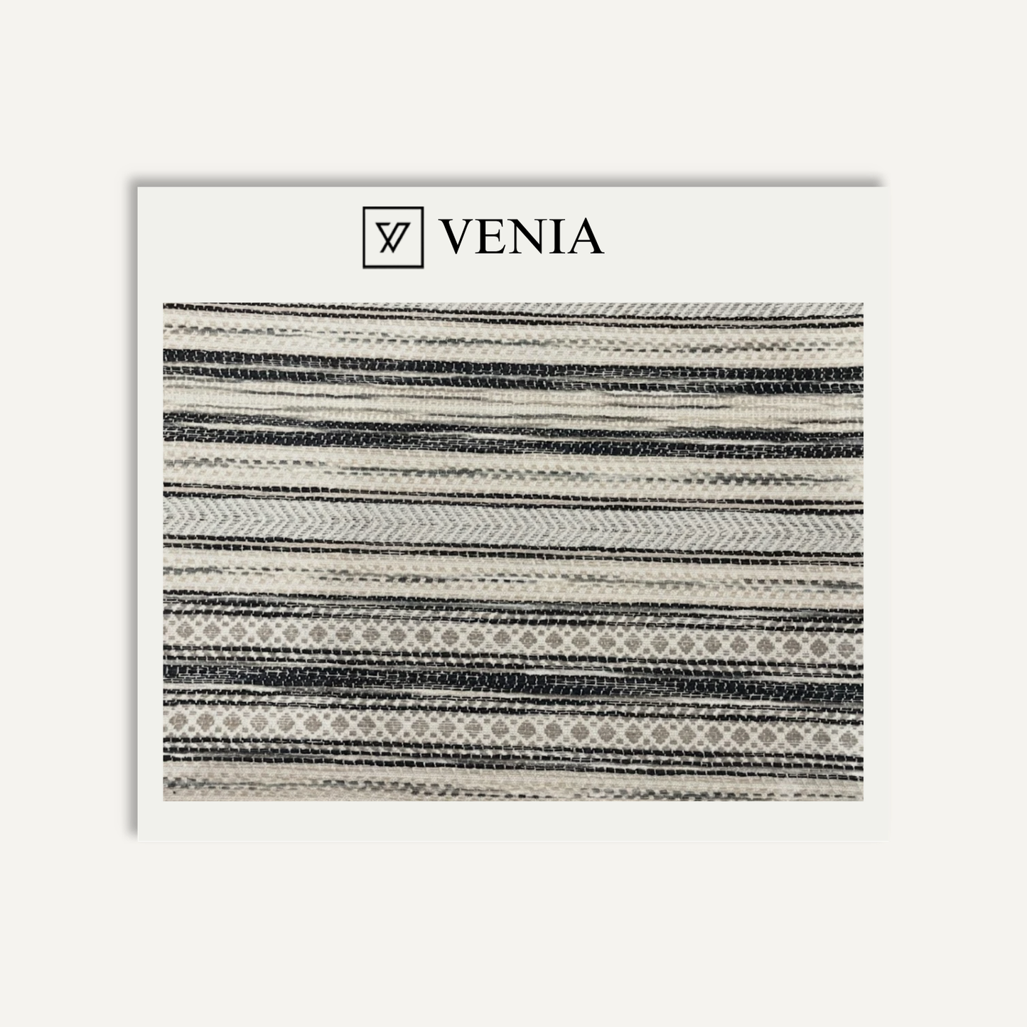 Heritage Stripe Fabric Slate – classic striped curtain and upholstery fabric | Venia Home