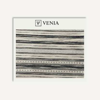 Heritage Stripe Fabric Slate – classic striped curtain and upholstery fabric | Venia Home