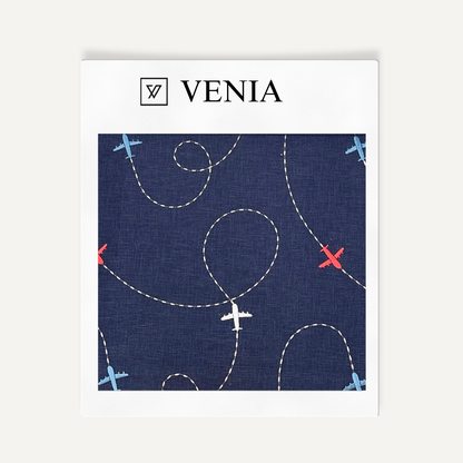 Jet Trails Fabric – printed curtain fabric for children's rooms | Venia Home