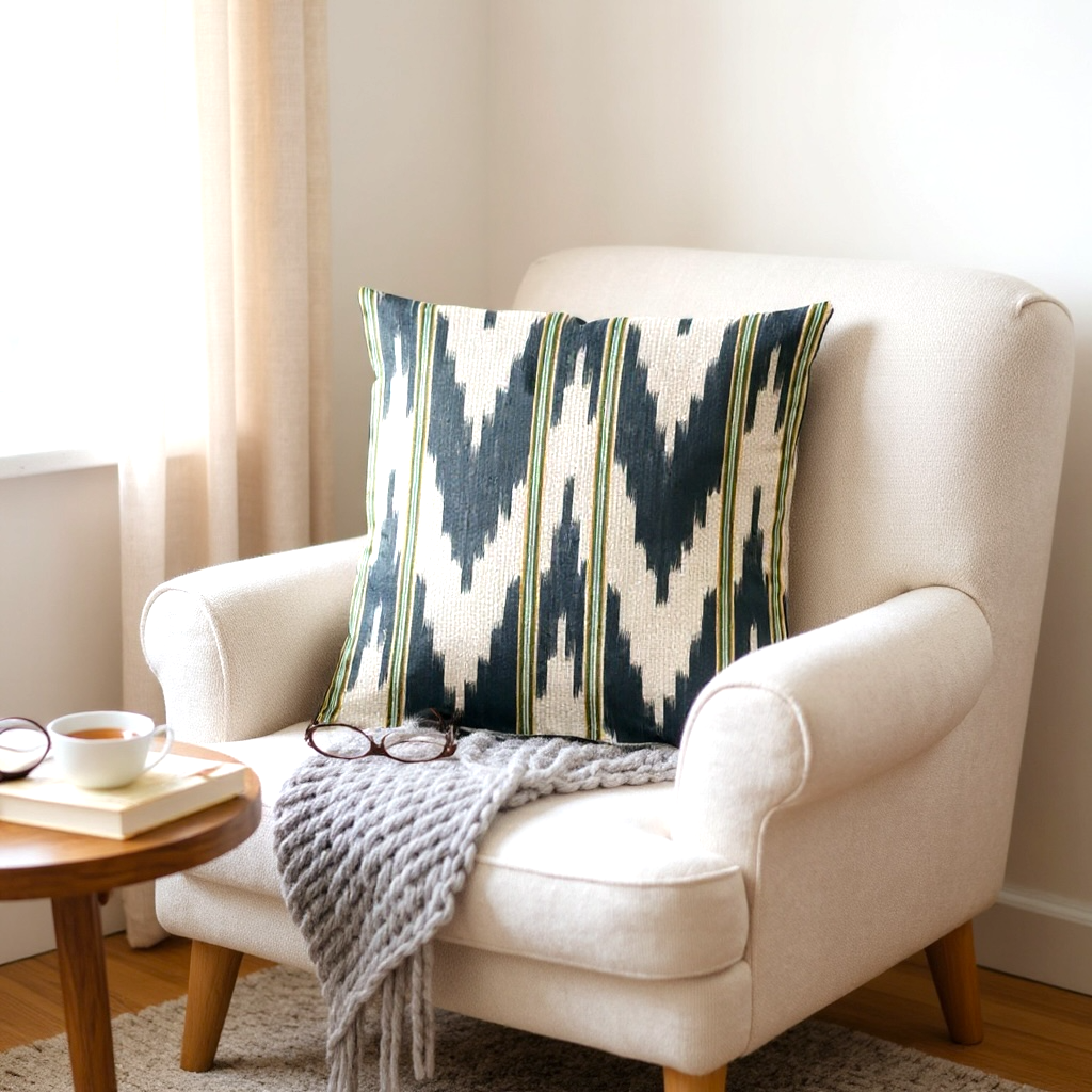 Linear Wave cushion – styled setting | Venia Home