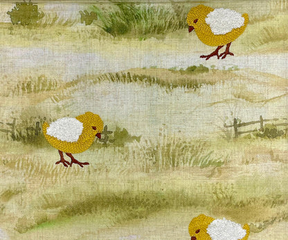 Meadow Chick Fabric – room setting | Venia Home