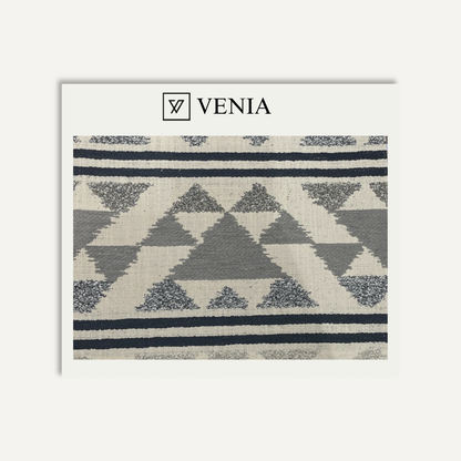 Nomad Kilim Fabric Tonal Grey – kilim print curtain and upholstery fabric | Venia Home