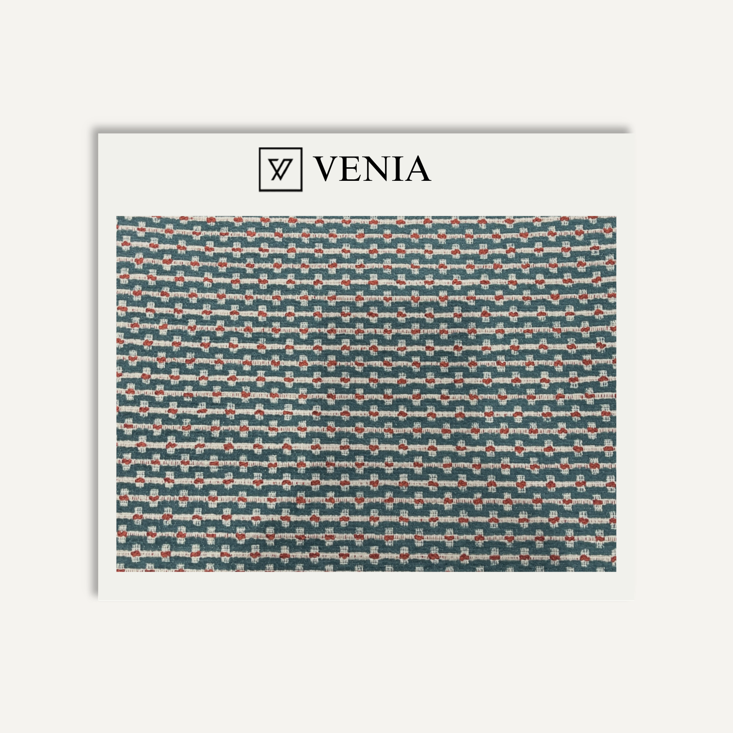 Pebble Grid Fabric Lagoon – geometric print curtain and upholstery fabric | Venia Home