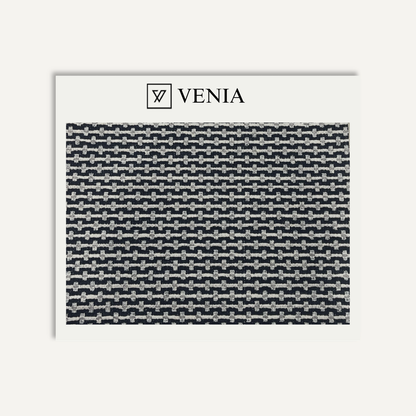 Pebble Grid Fabric Onyx – geometric print curtain and upholstery fabric | Venia Home