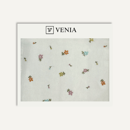 Petal Drift Sheer Fabric – floral embroidered sheer curtain fabric | Venia Home