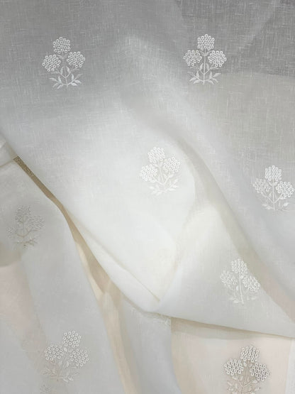 Pom Sheer Curtain – draped detail | Venia Home