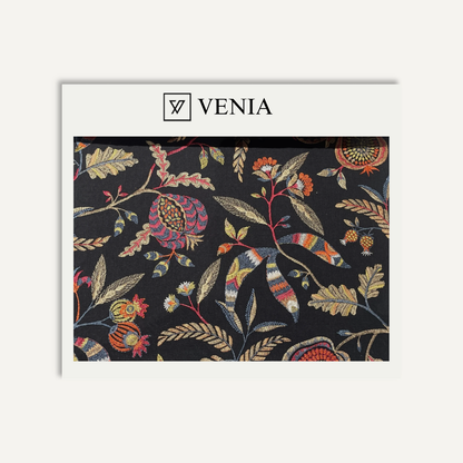 Pomegranate Grove Fabric – botanical print curtain and upholstery fabric | Venia Home